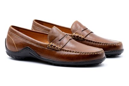 Bill Water Buffalo Penny Loafers - Burnt Cedar